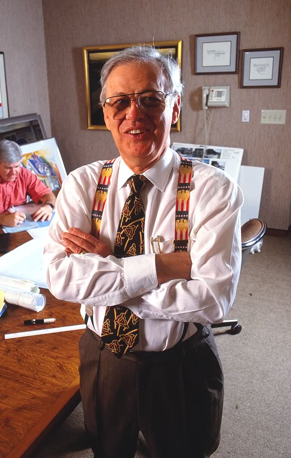 Fred Kummer standing in office